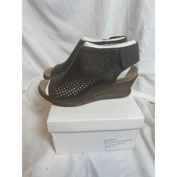 Romika Mokassetta Charcoal Grey Women’s Sandals Size: EU 37 US 6-6.5 Gray - NEW - Picture 3 of 5